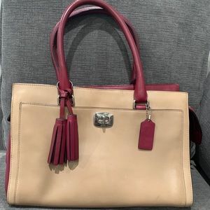 Coach Chelsea Two Tone Leather Carryall